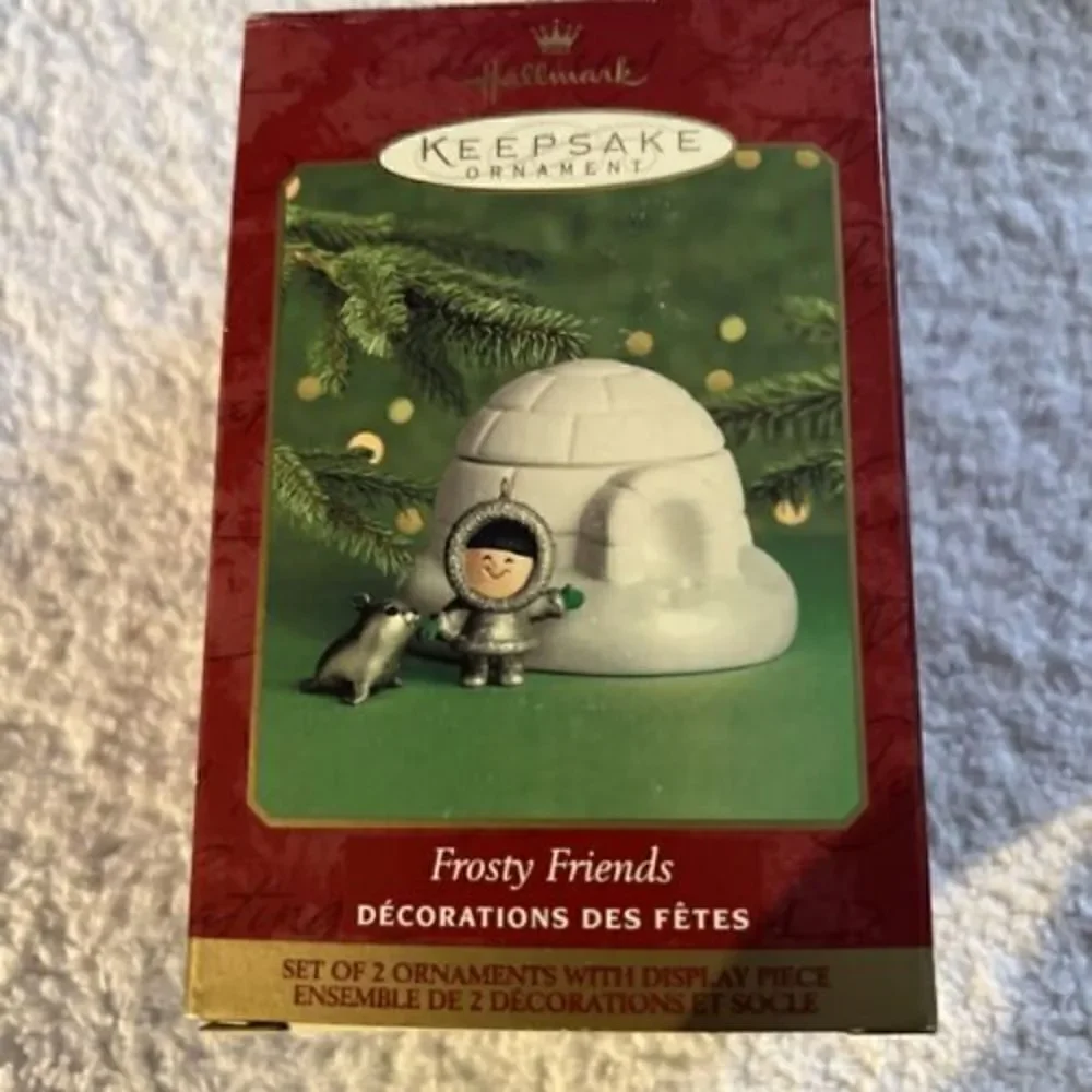 Hallmark Keepsake Christmas Ornament Frosty Friends 2000 Igloo & Eskimo Ed Seale